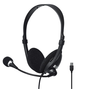AUDIFONO CON MICROFONO  DIADEMA UNNO TEKNO HS7205BK USB ACE5 NEGRO 100% Nuevo