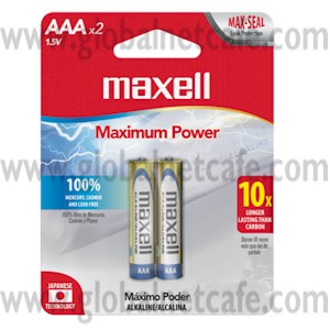 BATERIA AAA ALCALINA (2 UNID) MAXELL 100% Nuevo