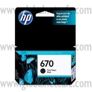 CARTUCHO  #670 (CZ113AL) NEGRO ORIGINAL 3525, 5525, 4615 100% Nuevo