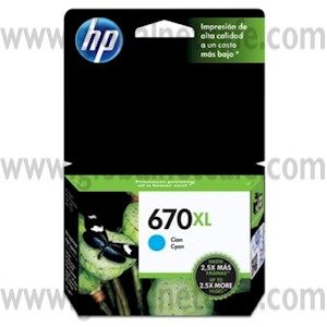 CARTUCHO  670XL (CZ118AL) AZUL DESKJET 3525 100% Nuevo