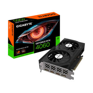 TARJETA DE VIDEO  8GB GDDR6 GIGABYTE GEFORCE RTX 4060 WINDFORCE OC HDMI DP P 100% Nuevo