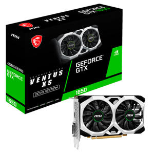 TARJETA DE VIDEO  4GB GDDR6 MSI GEFORCE GTX 1650 VENTUS XS OCV3 HDMI DP PCI 100% Nuevo