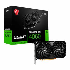 TARJETA DE VIDEO  8GB GDDR6 MSI GEFORCE RTX4060 VENTUS 2X NEGRO OC HDMI DP P 100% Nuevo